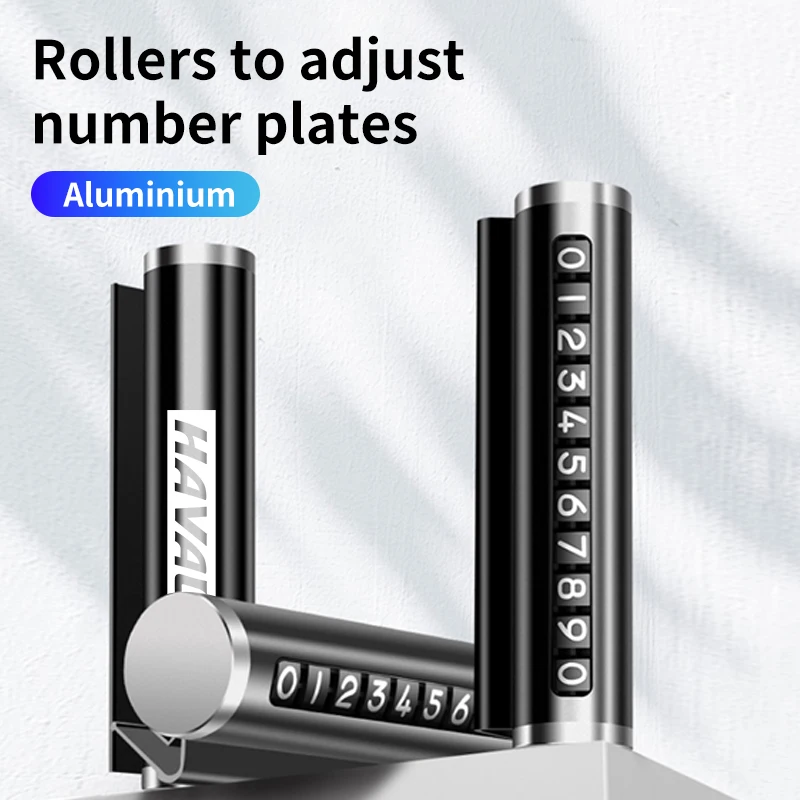 

Metal Car Temporary Parking With Rotating Phone Number Sign Parking Car Accessories For Great Wall Haval F7 H6 H2 H3 H5 H7 H8 H9