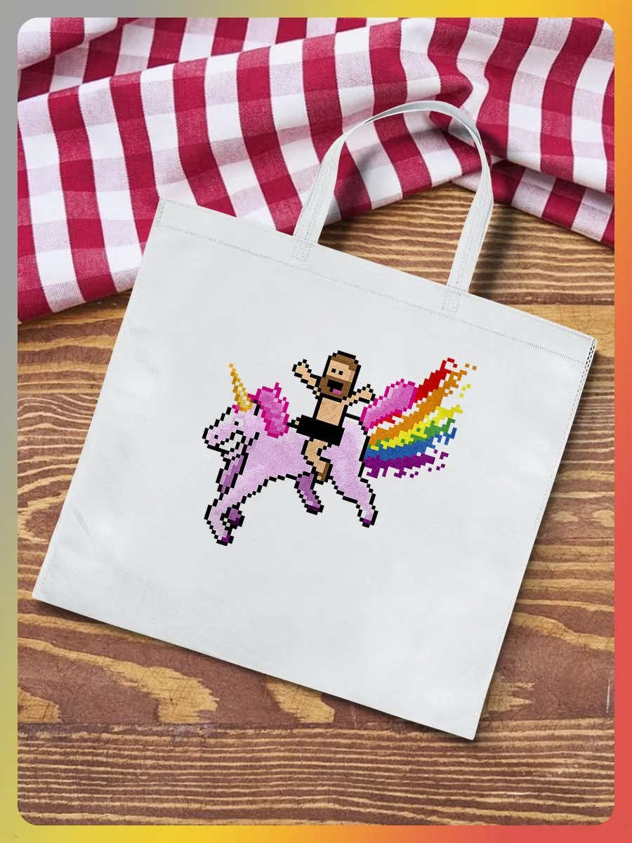 Сумка на плечо сумка шоппер эко пиксель арт (лего pixel котики аниме lego mosaic) - 6805 |