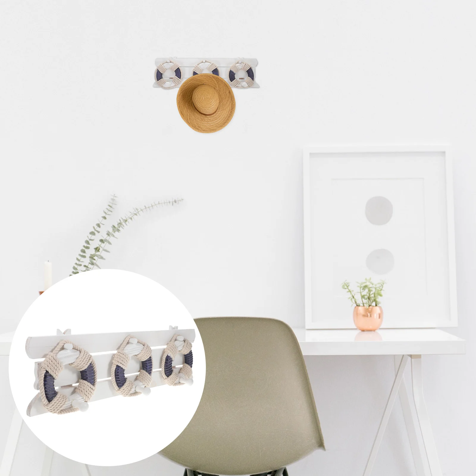 

Door Hooks Simple Practical Durable Home Hanging Hooks Life Buoy Design Hooks Home Adornment Decor for Hat Bag Key
