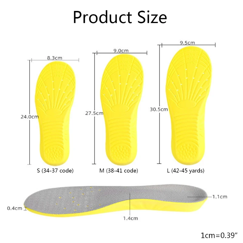 

Memory Foam Plantar Fasciitis Insoles Shoe Inserts for Women Men Shock Absorption Running Comfort Work Boot Foot Drop Shipping
