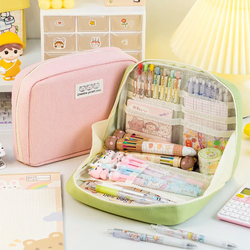 Cases Large Capacity Kawaii Bag Pouch Box For Girls Back To School Supplies Japanese Korean Office Stationery