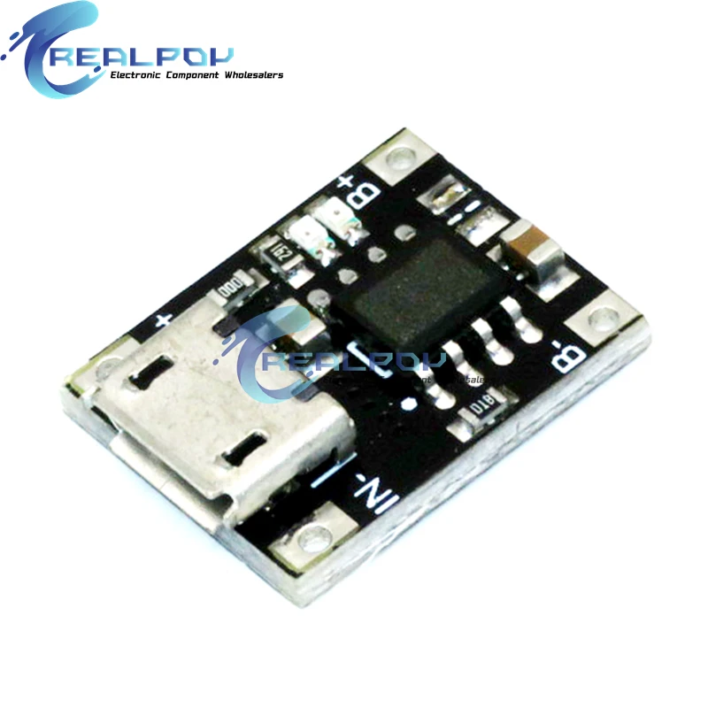 Mini moduł ładowania baterii litowej 1A płytka ładująca 4056 ładowarka 18650 interfejs mikrofonu