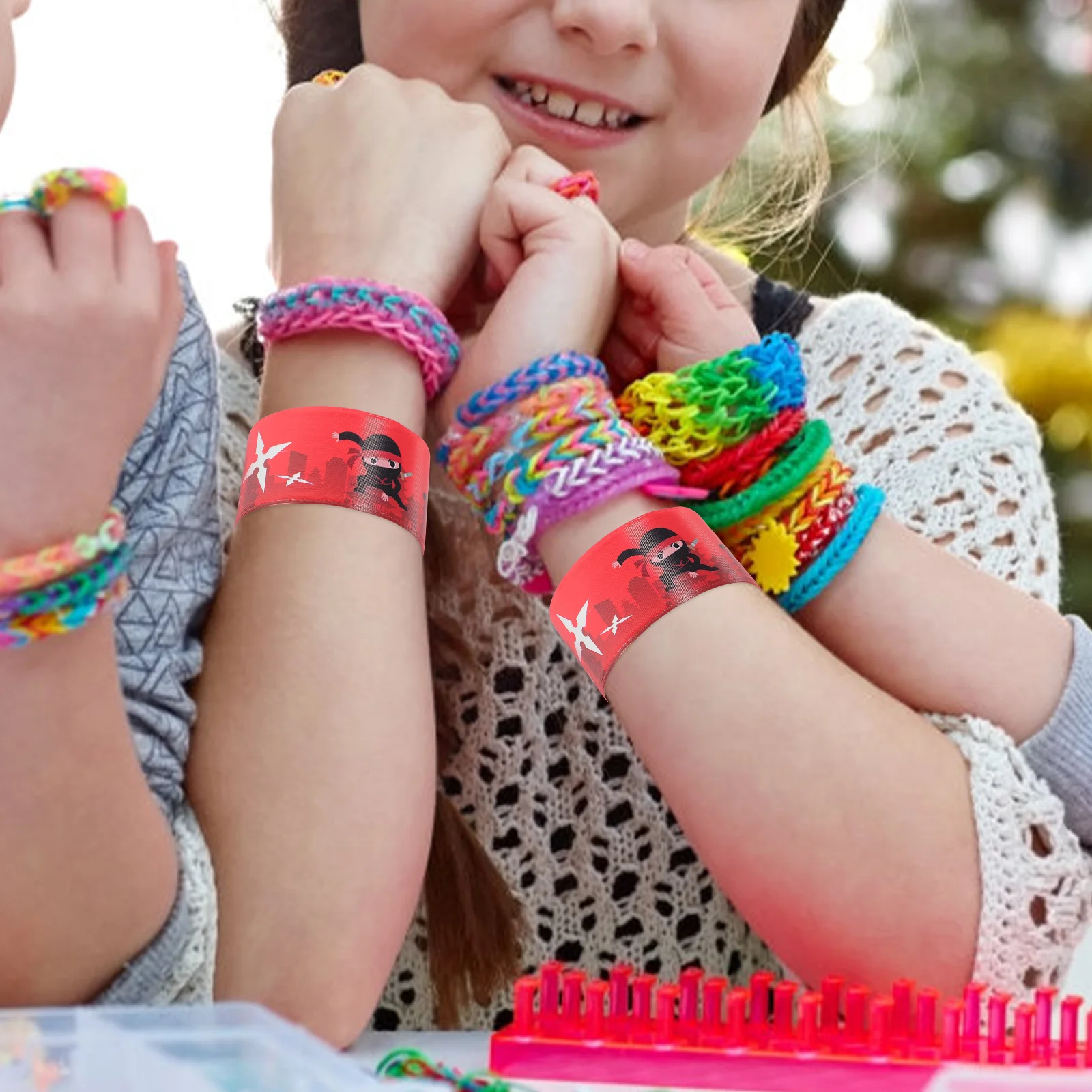 12 шт. браслет с кольцом пощечины для вечеринок сумки браслеты животными сувениры