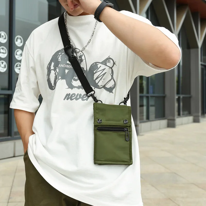 

mini shoulder bags for men mobile phone small crossbody outdoor sports running waist pack boy key pocket