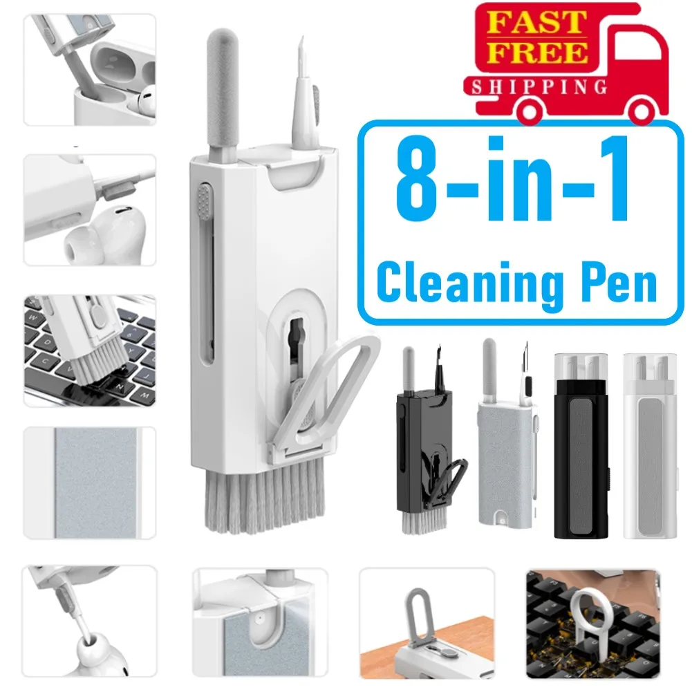

8 in 1 Cleaner Kit for Airpods Pro 1 2 3 earbuds Cleaning Pen Brush Bluetooth Earphones Case Cleaning Tools for Xiaomi Huawei