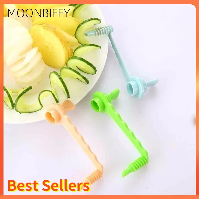 

DIY Potato Chip Slicer Carrot Spiral Slicer Kitchen Accessories Fruit and Vegetable Manual Flower Roller Cutting Spiral Slicer