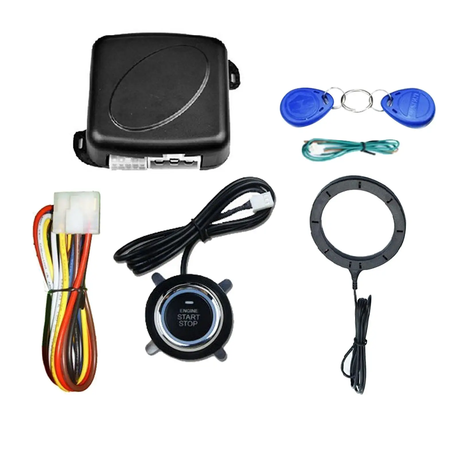 

RFID система запуска с одним ключом, противокражный переключатель с автоматическим зажиганием подходит для автомобилей 12 В