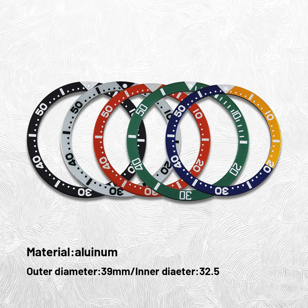 

Плоская алюминиевая рамка со вставкой 39 мм * 32,5 мм SKX007 SKX009 SRPD, светящиеся аксессуары для часов знаменитостей