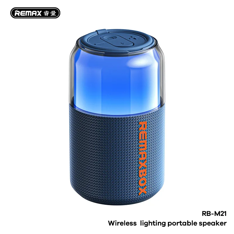 Фото Remax RB-M21 2025 новый беспроводной Bluetooth-динамик уличный портативный мини-динамик красочный атмосферный светильник сабвуфер №2
