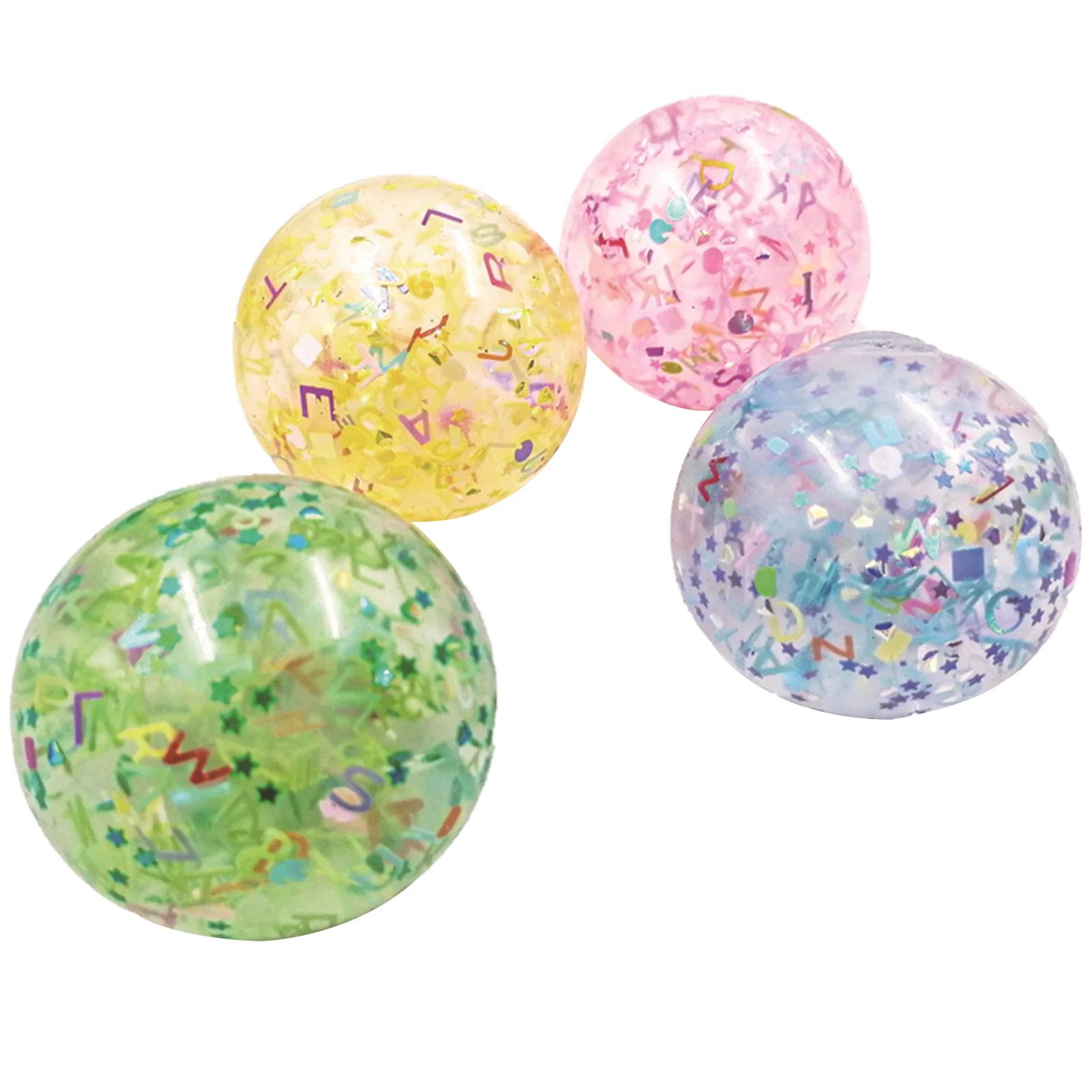 

4Pcs Letters Venting Ball Toy Squeeze Balls For Anxiety Stress Relief Calming To