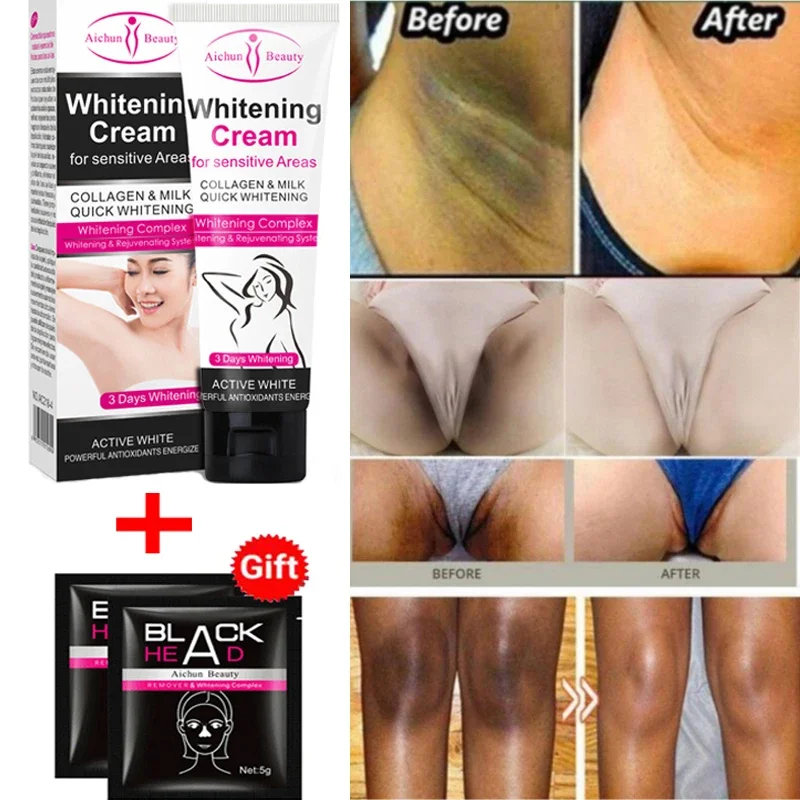 Эффективный отбеливающий крем для тела частные части сыворотка отбеливания