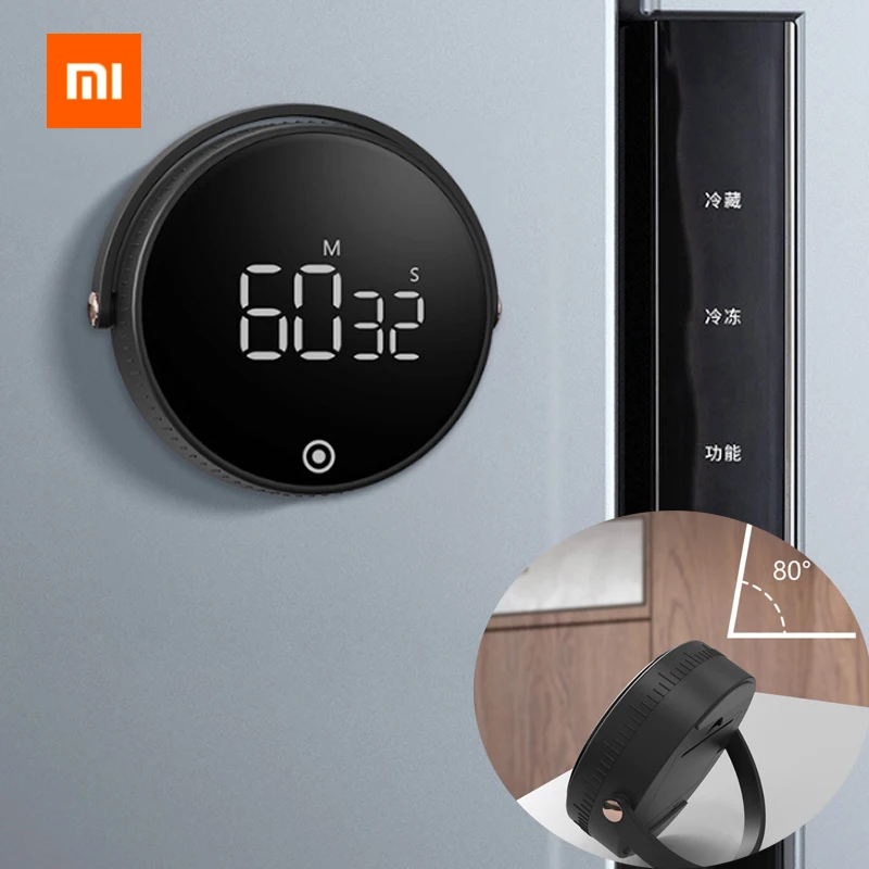 

Xiaomi Mijia Digital Kitchen Mute Timer Magnetic Countdown Timer With 3 Volume Levels Egg With Large LED Scree With Bracket
