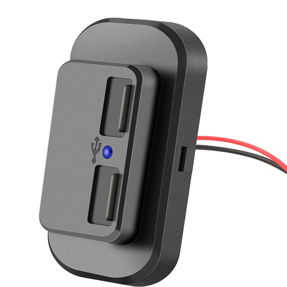 

Dual USB Car Charger Socket Power Outlet with Cap Dual Port 12V-24V Quick Car Charger for Cars Bus RV Boat Automotive Marine ATV