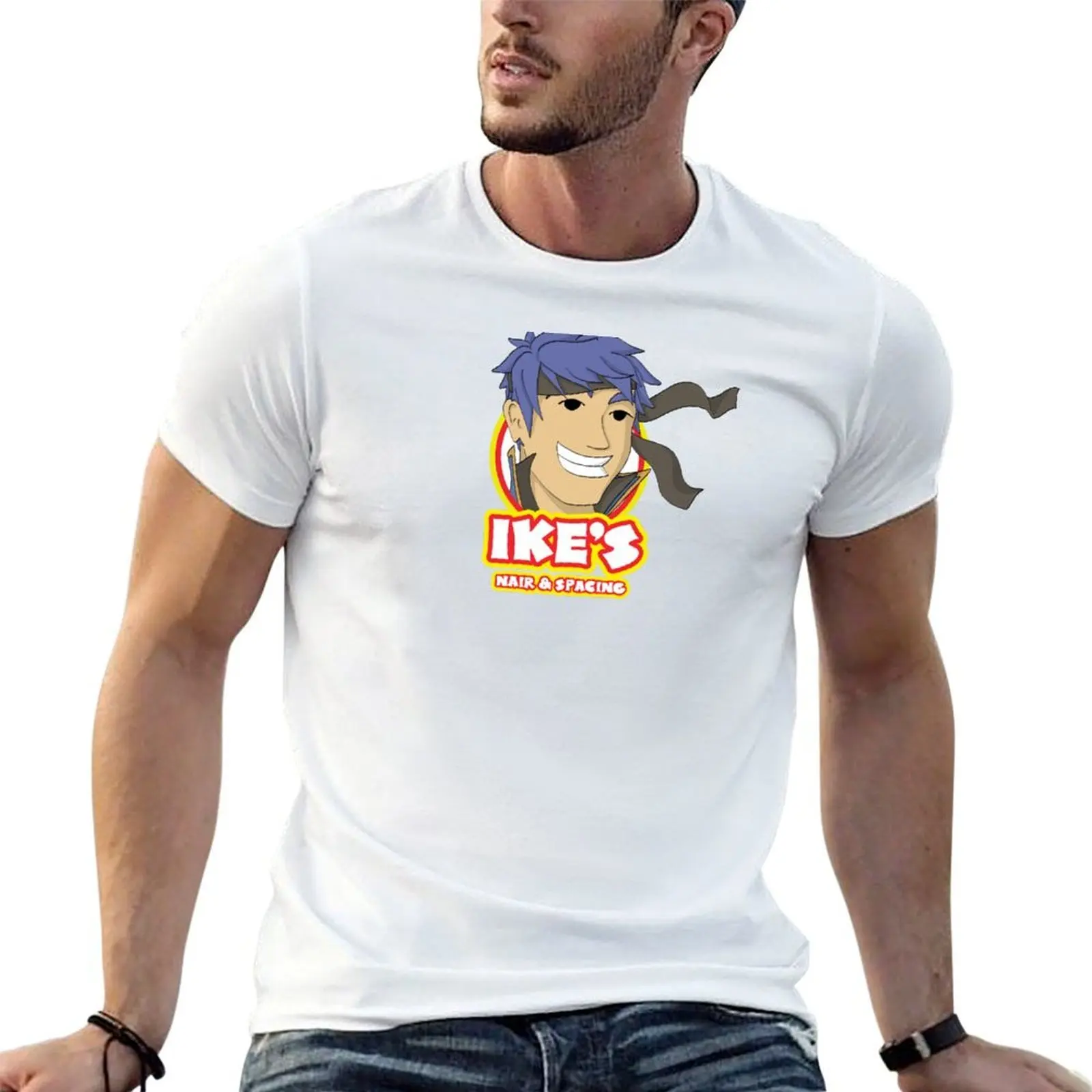 Фото Футболка Ike's Nair & Spacing, базовая однотонная футболка для повседневного использования №1
