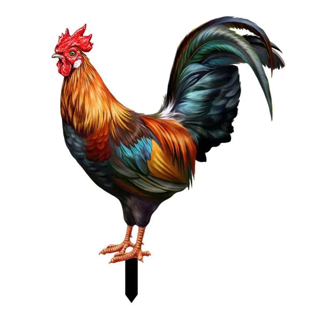 

Rooster Figure Statues Sculptures Seater Outdoor Backyard Decor Rooster Figurines Garden Ladder Art Crafts Chicken Statue