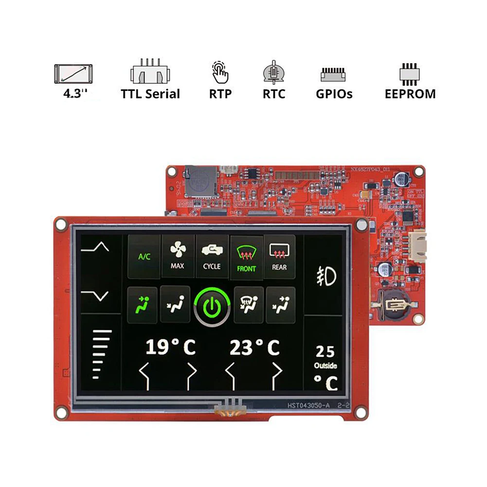 

4,3 дюймовый NX4827P043 011R/C интеллектуальная Серия ЖК-дисплей-тонкий емкостный/резистивный сенсорный экран, модуль для электроники