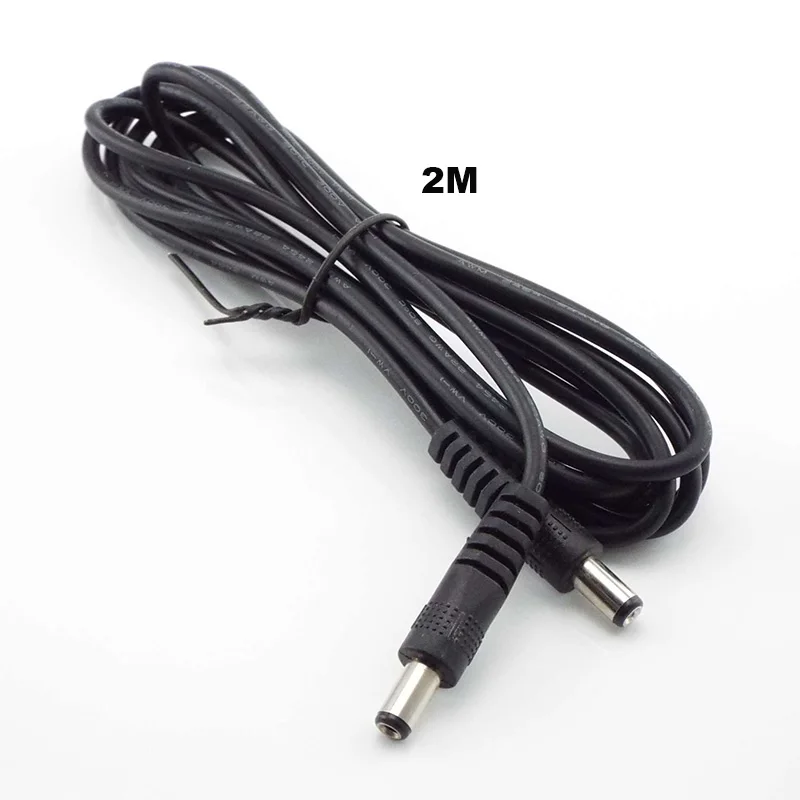 

Соединительный кабель адаптера видеонаблюдения, удлинитель питания постоянного тока, Штекер 5,5x2,1 мм на Штекер 5,5x2,1 мм