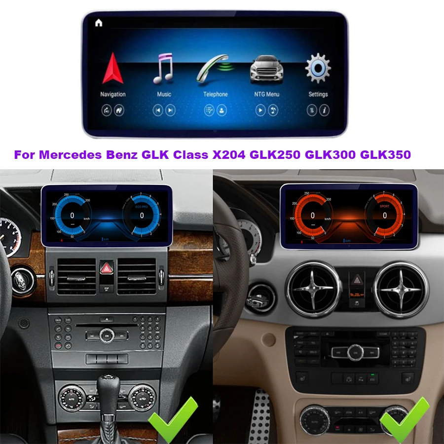 

128GB Android 11 Car Radio GPS Navigation For Mercedes Benz GLK Class X204 GLK250 GLK300 GLK350 2009-2015 Head Unit Carplay