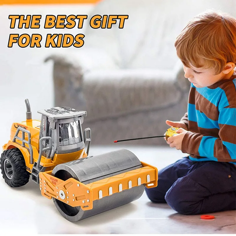 S Children Toys For Boys Remote Control Car Excavator Bulldozer Roller Radio Control Engineering Vehicle Kids Toy Gift