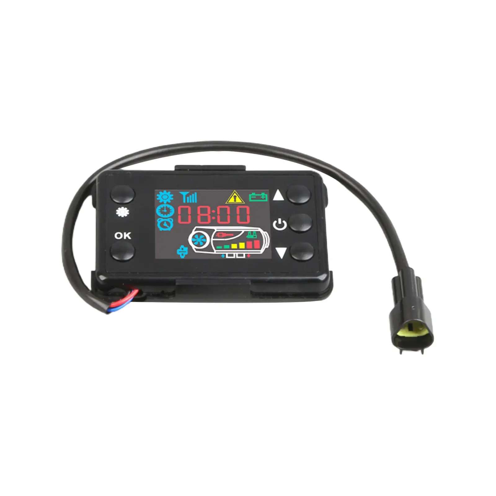 

Car Heater Controller Heating Device Controller Replace Accessories Parts 3 Pin Plug LCD Monitor Switch for Automotive Bus