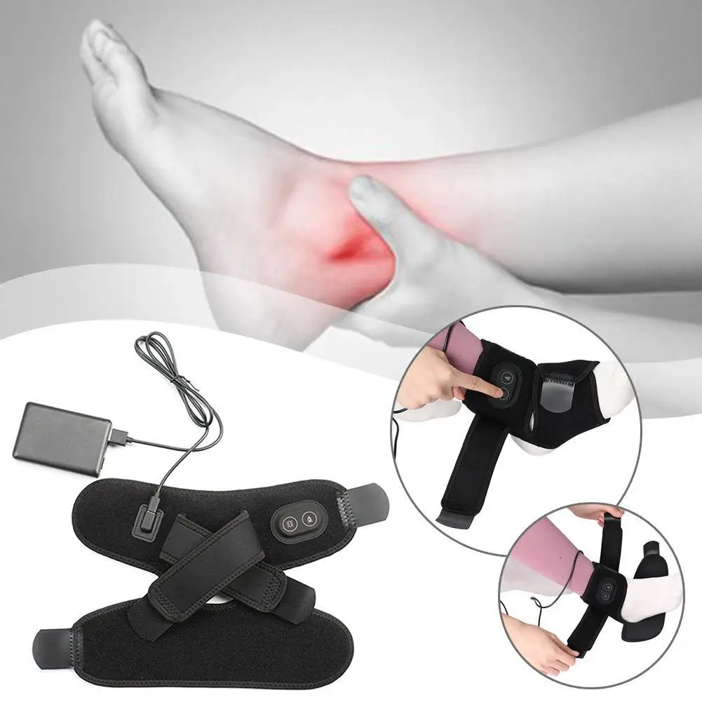 

Массажер Электрический для ног с вибрацией и подогревом, точечный Массажер для акупунктуры, инструмент для облегчения боли, фиксатор голеностопа