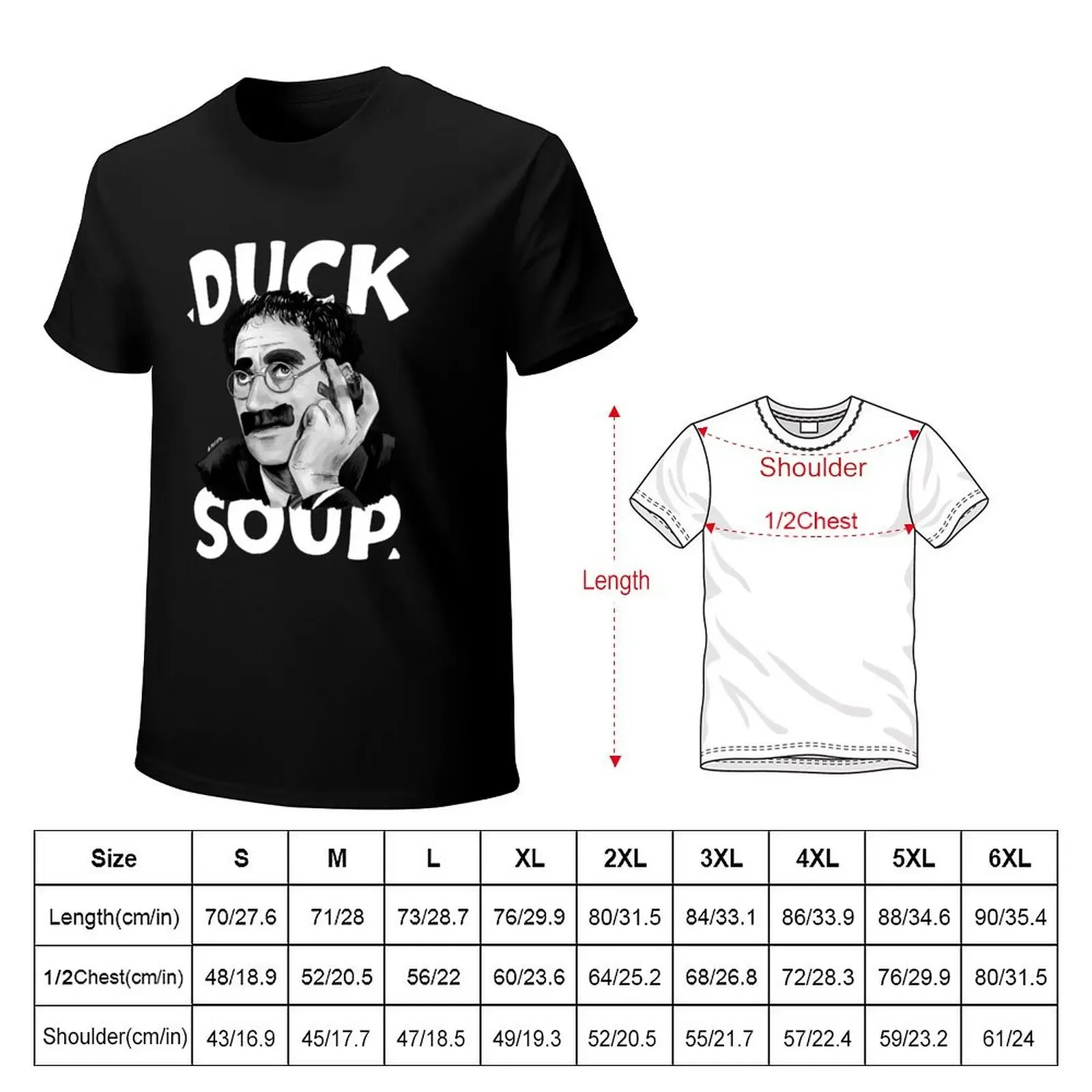 Groucho Marx - Duck Soup Fan Art с названием Иллюстрация Футболка большого размера графическим