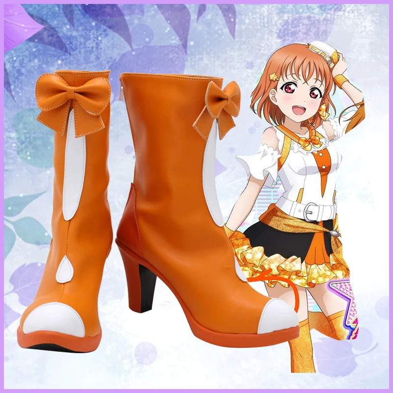 Сапоги из ПУ для косплея Love Live Koizumi Косплей ханаё обувь на Хэллоуин реквизит |