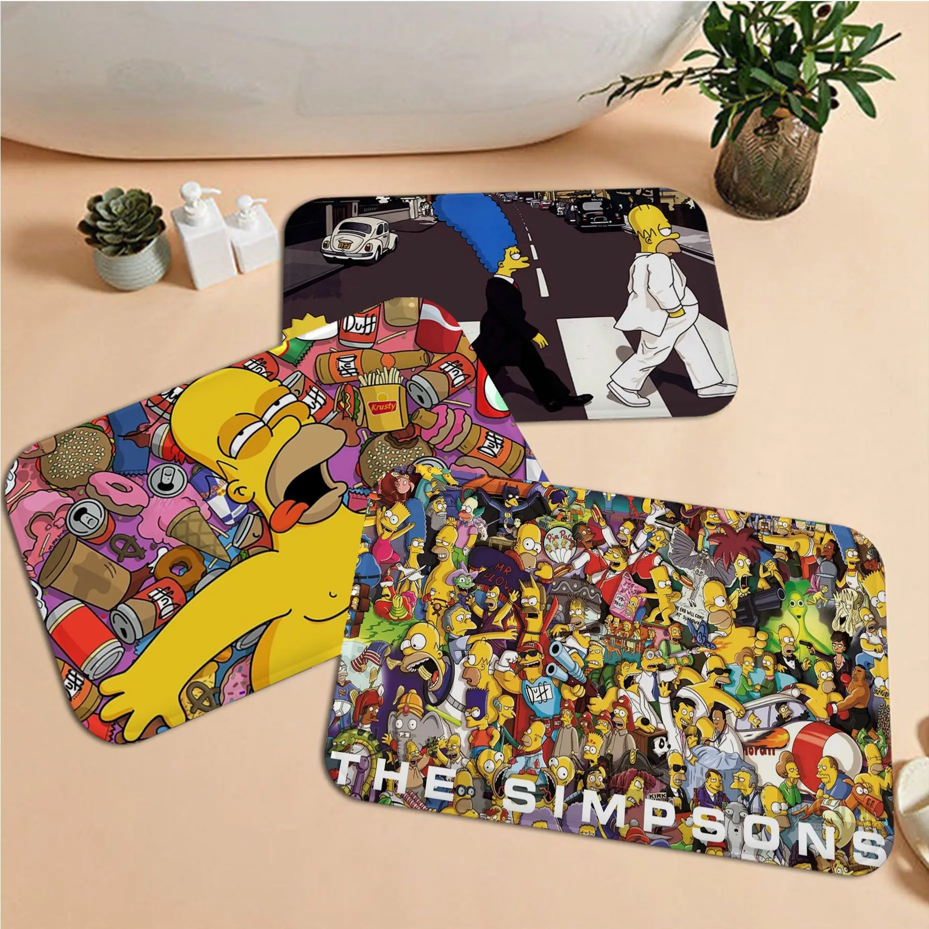 

Anime Simpsons-s Bathroom Mat INS Style Soft Bedroom Floor House Laundry Room Mat Anti-skid Doormat Area Rug