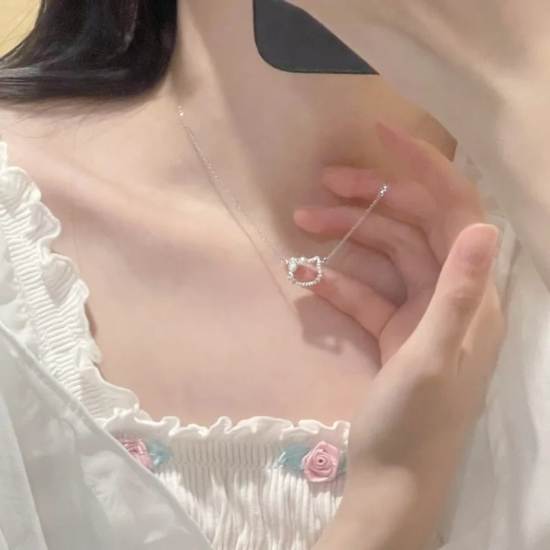 

Anime Sanrio Necklace Hello Kittys Accessories Cute Beauty Cartoon Anime Collarbone Chains Jewelry Decoration Toy for Girl Gift