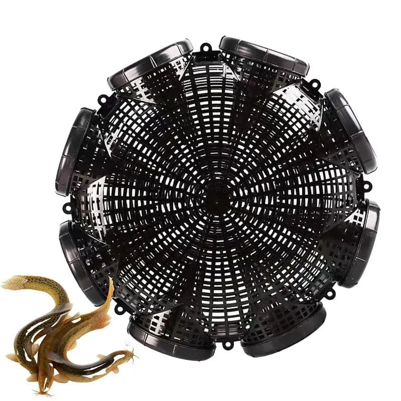 Портативная круглая ловушка для рыболовной приманки 6/8 отверстий клетка ловли