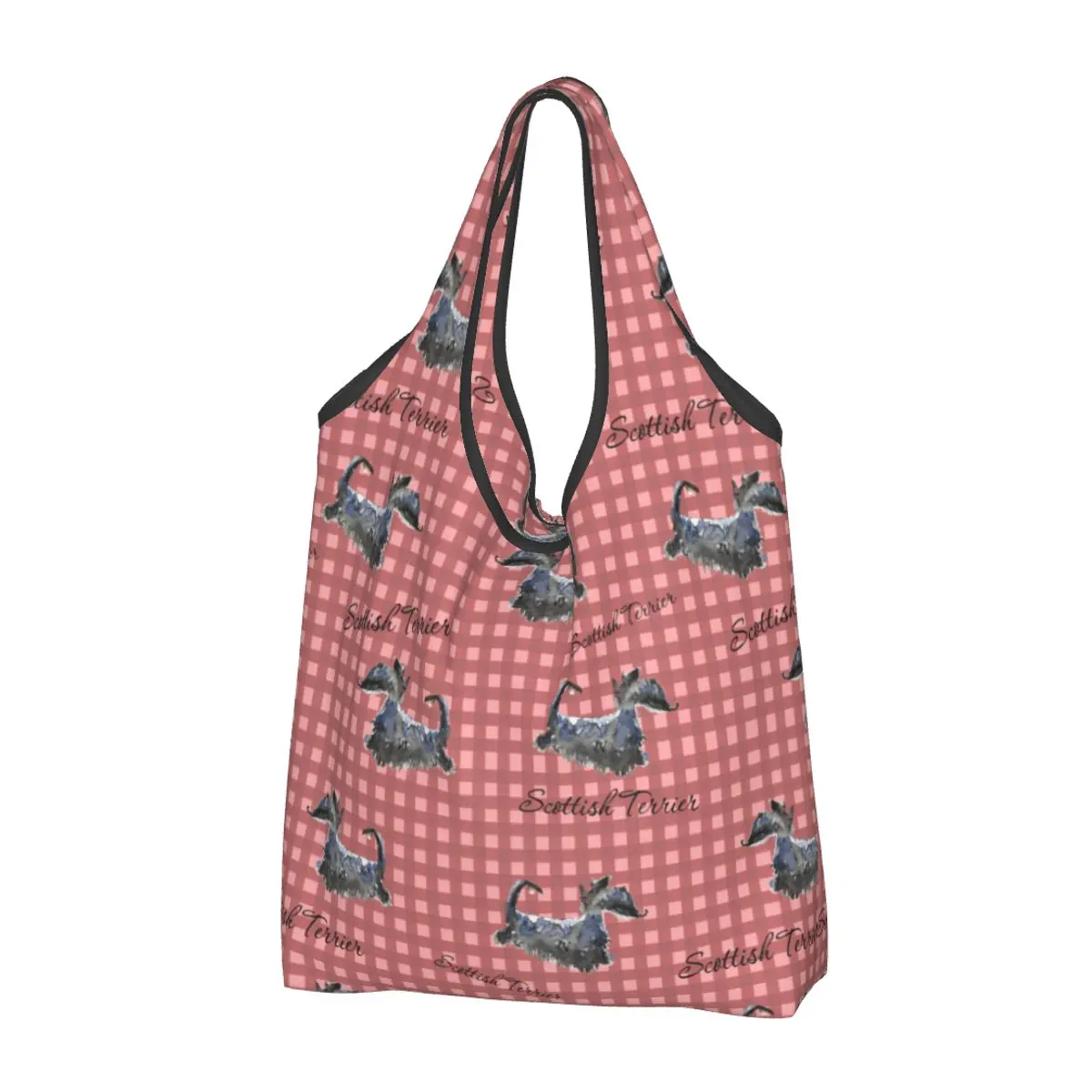 

Шотландский Абердин, шотландский терьер, большие многоразовые сумки для покупок, моющиеся складные продуктовые сумки с животными для собак, прочные сумки-тоуты для подарка