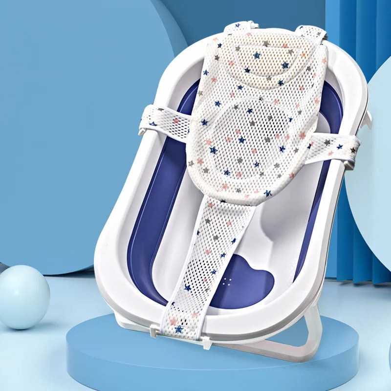 

Newborn Adjustable Bathtub Pillow Seat Cushion Cross-shaped Anti-slip Baby Bath Net Mat Children Bathtub Shower Cradle Bed Seat