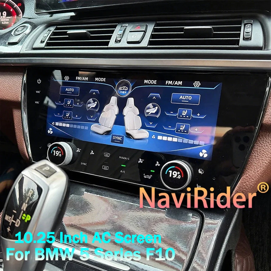 

-дюймовый экран переменного тока для BMW 5 серии F10 2011 2017, автомобильная цифровая панель, климат-контроль, ЖК-дисплей кондиционера