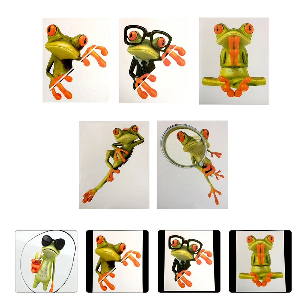 

3D Frog Car Sticker Frogs Shape Decal Self-adhesive Three-dimensional Auto Stickers