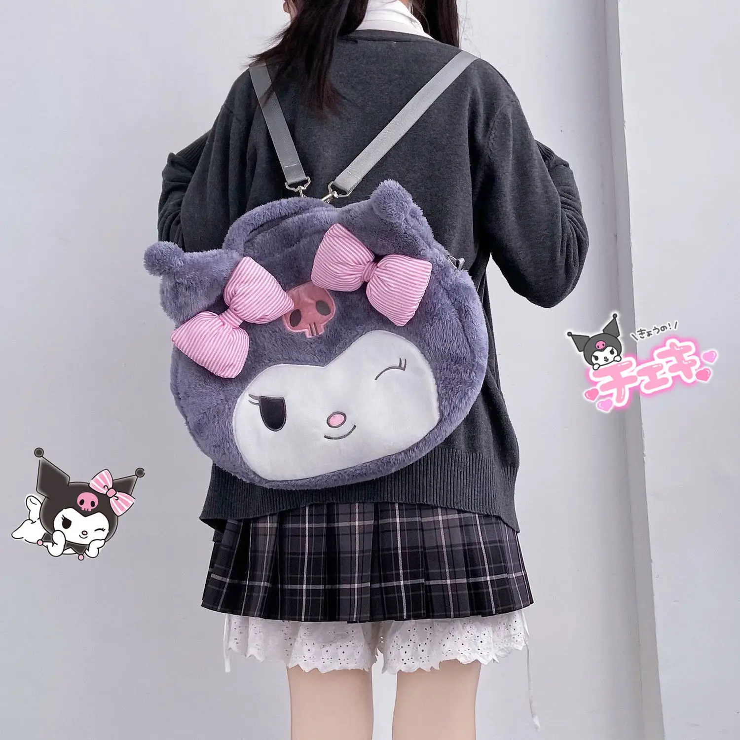 

Sanrio милый студенческий JK портативный рюкзак через плечо Clow M плюшевая сумка большой емкости ежедневный