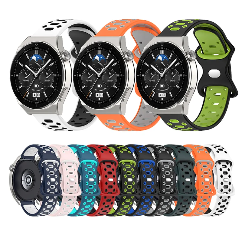 

Ремешок для смарт-часов Huawei Watch GT 3/GT 3 Por/GT 2, сменный силиконовый спортивный браслет для Huawei Watch 3, 22 мм