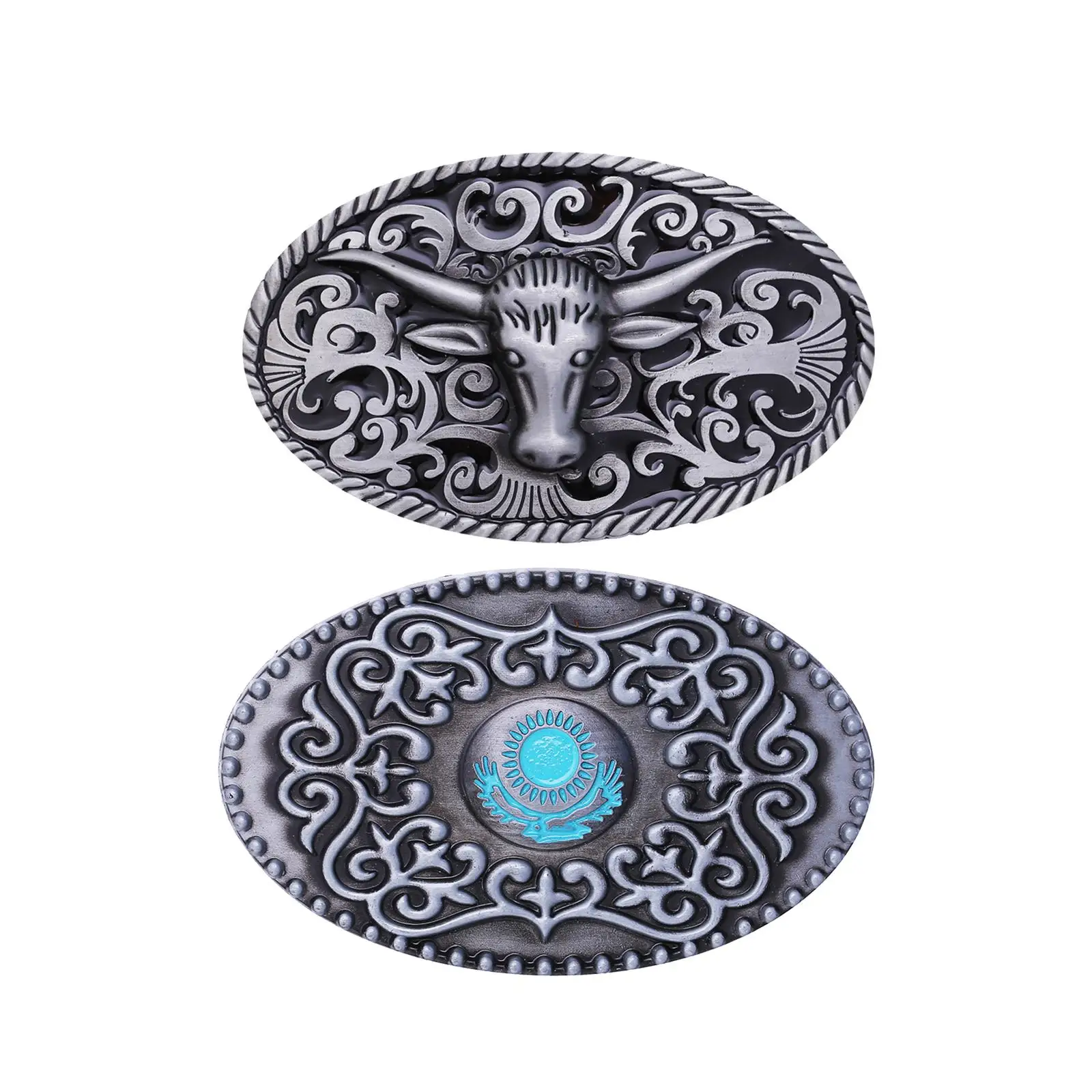 

Vintage Western Belt Buckle Cowboy for Men Metal Classic Fits 1-1/2"() Belt Strap Novelty Antique Punk American Gift Rodeo