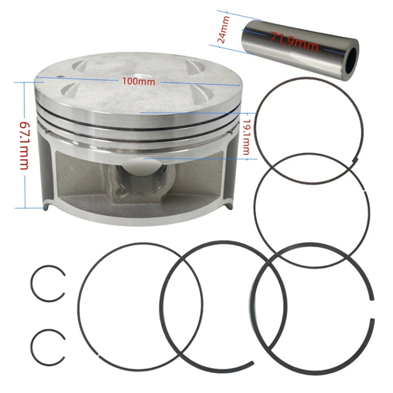 Комплект деталей поршня двигателя 100 мм прокладок цилиндра для Kawasaki KLR 650 KLR650 Tengai