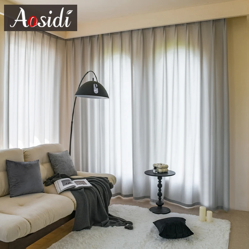 

Полупрозрачные занавески для спальни для гостиной, элегантные шторы для окон, мягкая штора с бархатной текстурой, растушевка