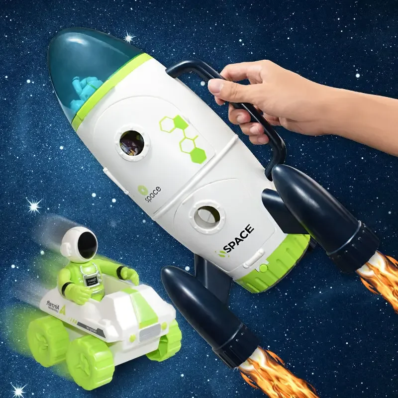 Фото Акустооптические космические игрушки-головоломки: модель космического корабля, космическая станция, ракета, авиационная серия игрушек для детей, рождественский подарок №2