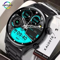 2022 nfc bluetooth call smartwatch men amoled always display sports fitness clock voice assistant smart watch for huawei xiaomi
