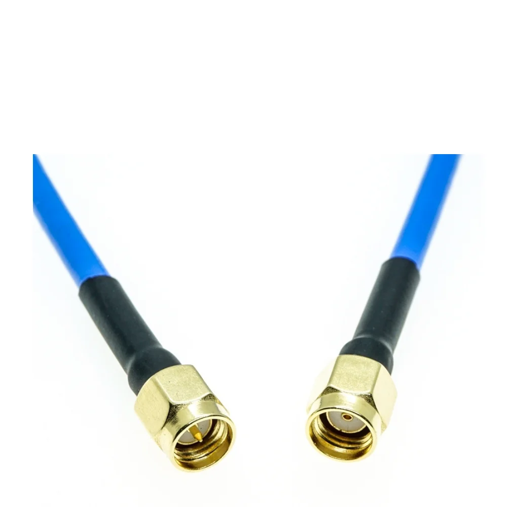 

SMA Male to SMA Angle RG405 Semi-Flex Coax RG-405 Semi Flexible Coaxial Cable .086" 50ohm Blue