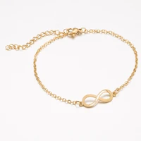 tulx stainless steel bracelet for women minimalist infinity figure 8 pulseira feminina engagement jewelry wholesale