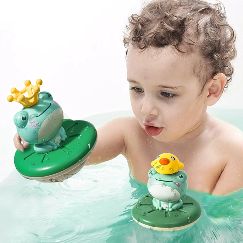 

New Baby Bath Toys Electric Spray Water Floating Rotation Frog Sprinkler Shower Game For Children Kid Gifts Swimming Bathroom