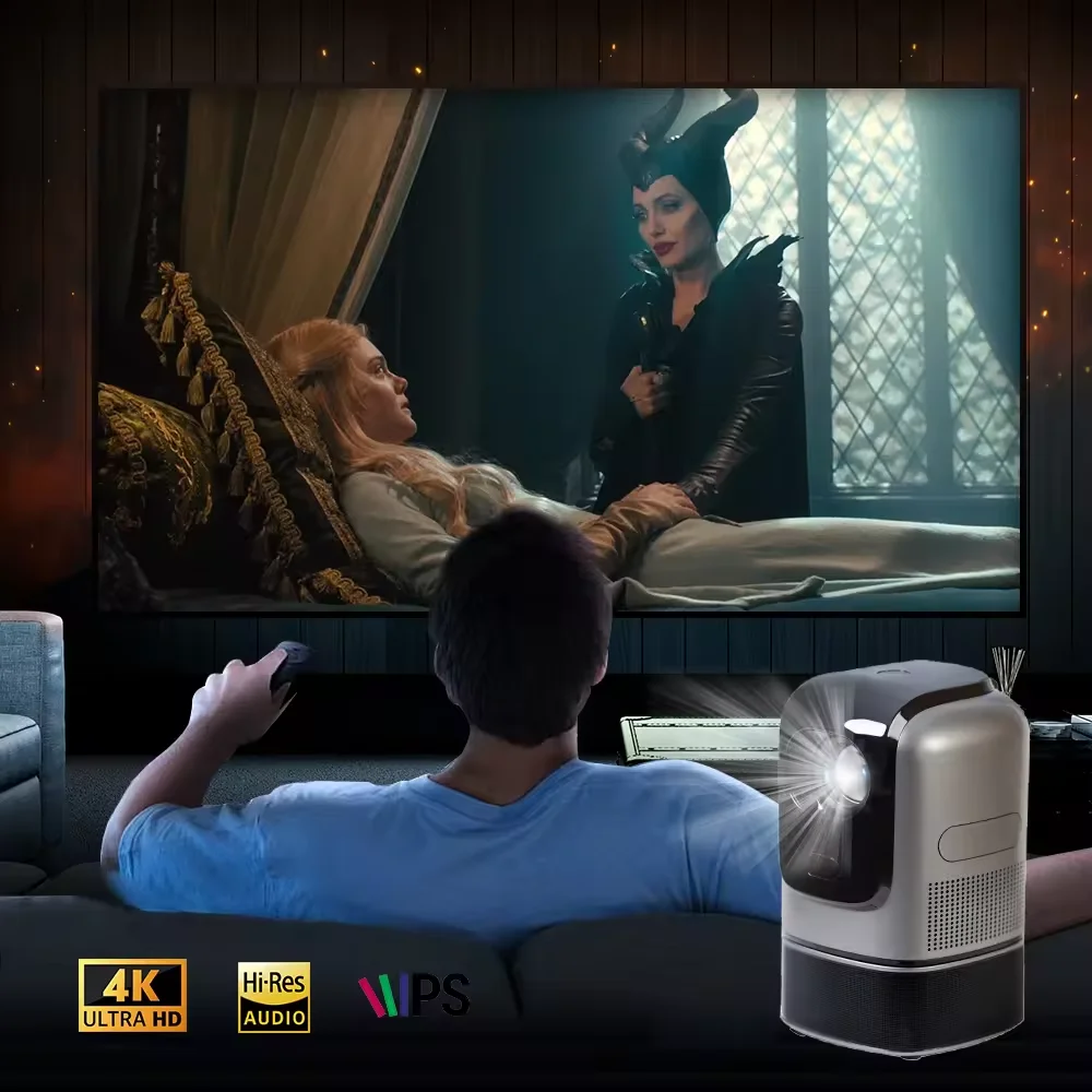 Проектор подъемного типа ATB Android 11 4K 1280*720P HY300 Dual Wifi 260ANSI BT5.0 кинотеатр наружный