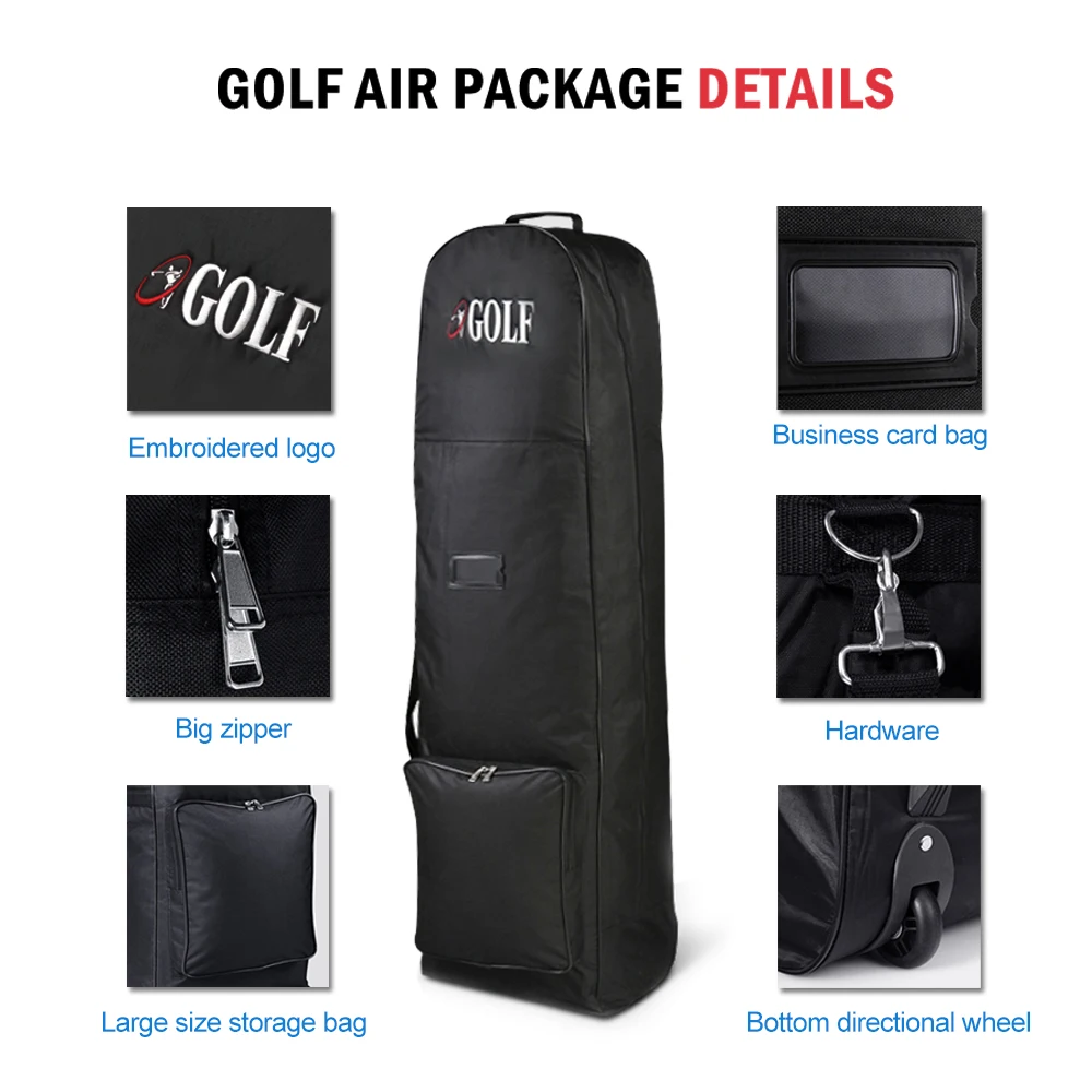 Golf Travel Bag with Wheels - Golf Club Travel Cover to Carry Golf Bags and Protect Your Equipment On The Plane