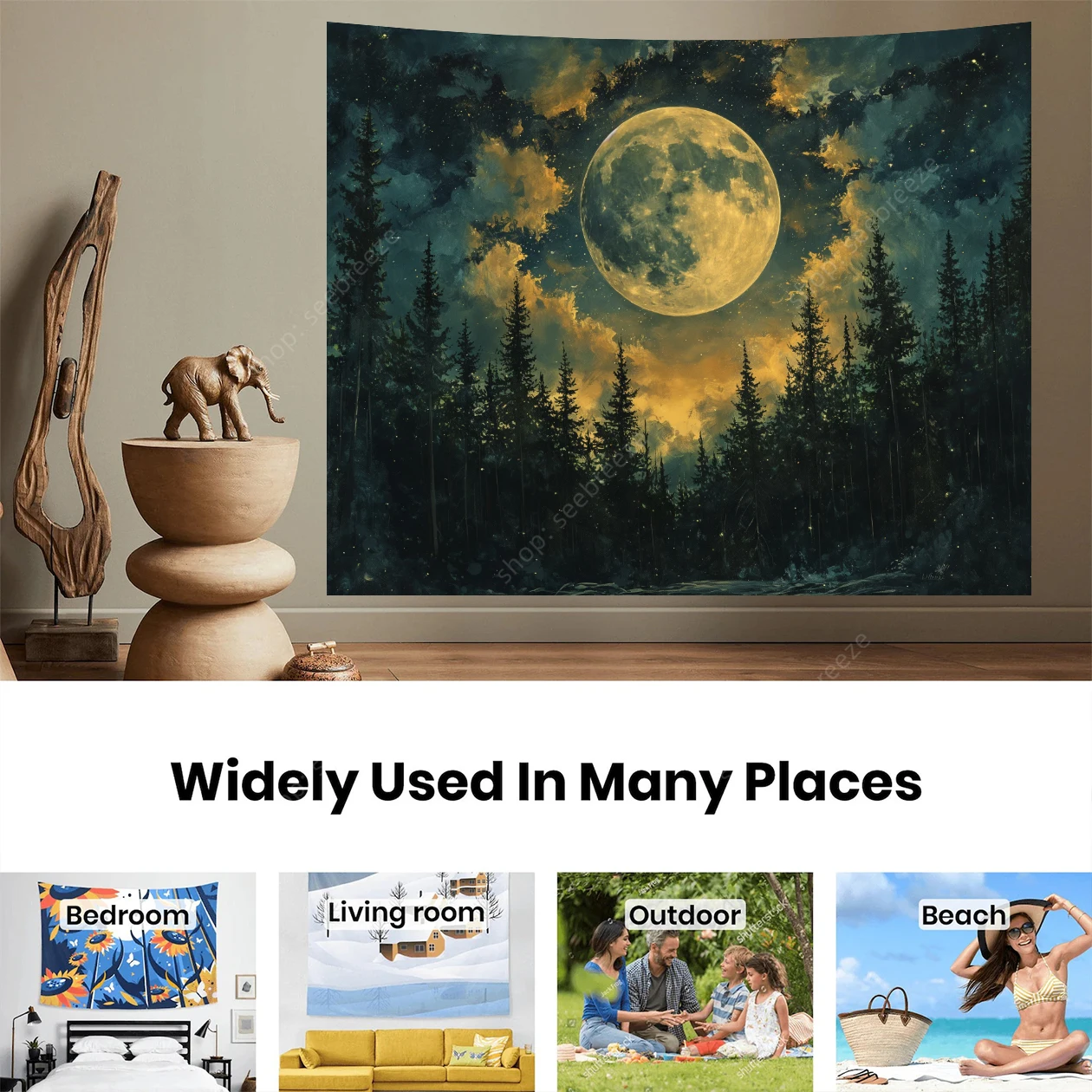 Фотообои с психоделическим лесом настенная Подвеска для спальни Потолочная