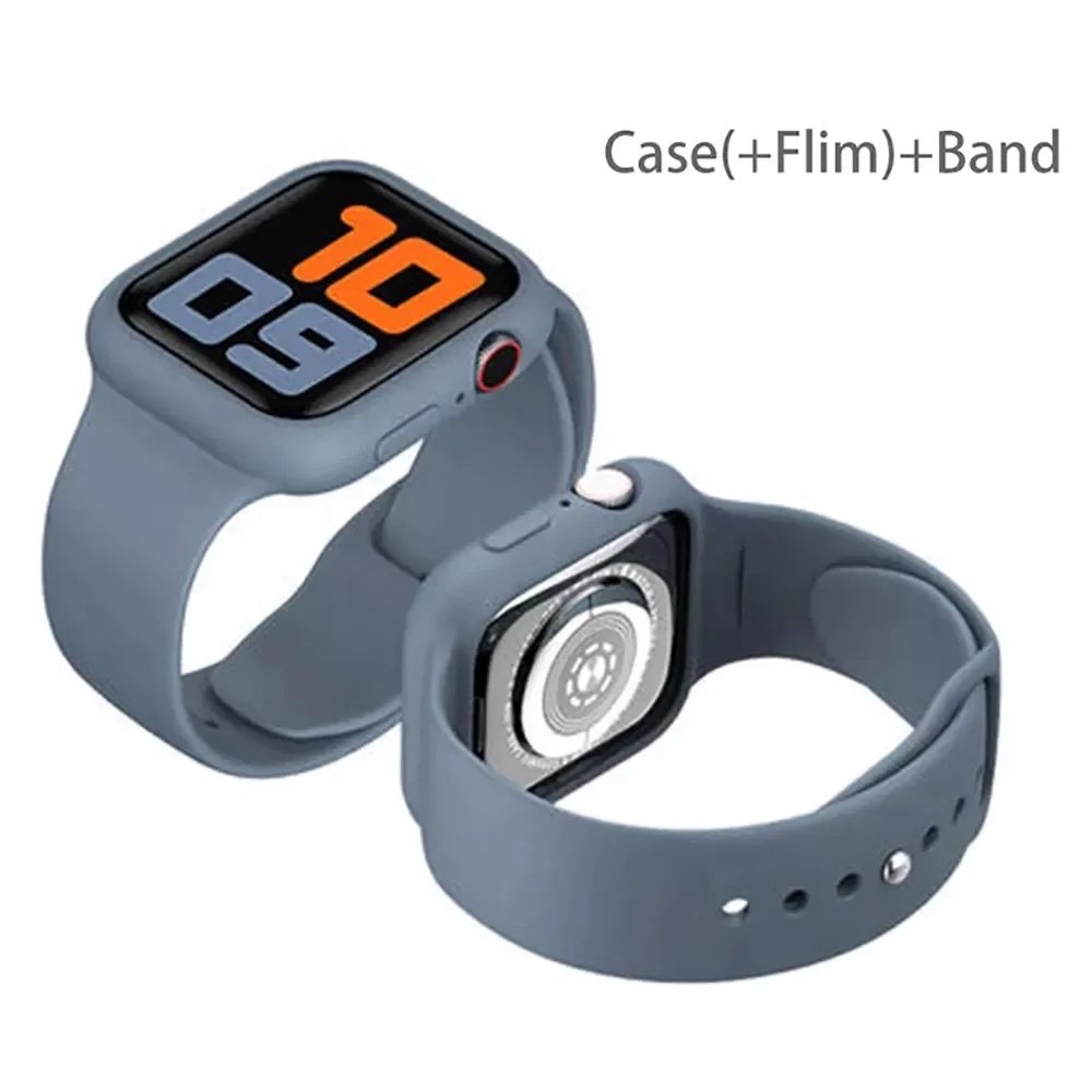 

Free shipping for Apple watch Band 44mm 40mm 38mm 42mm smart watch Accessories band bracelet 6 5 4 3 SE Silicone Pure Cover