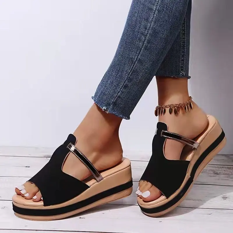 

Summer Women Retro Fashion Sandals Women Platform Wedge Heel Peep Toe Outdoor Beach Ladies Shoes Woman Thick Sole Whosale 2022