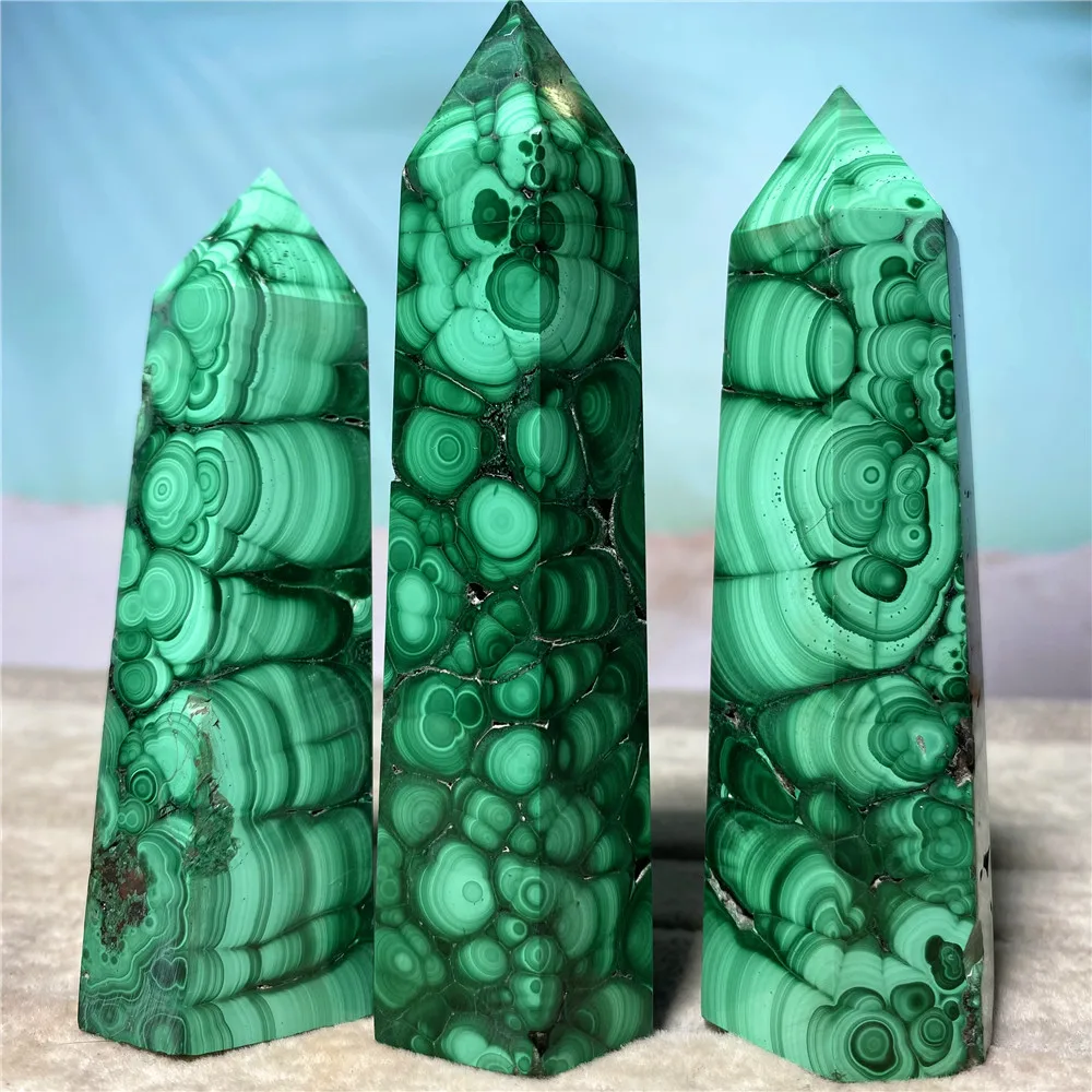 

Malachite Natural Stone And Minerals Jewelry Tower Crystal Healing Living Room Decoration Indie Home Decor Aquarium Accessories